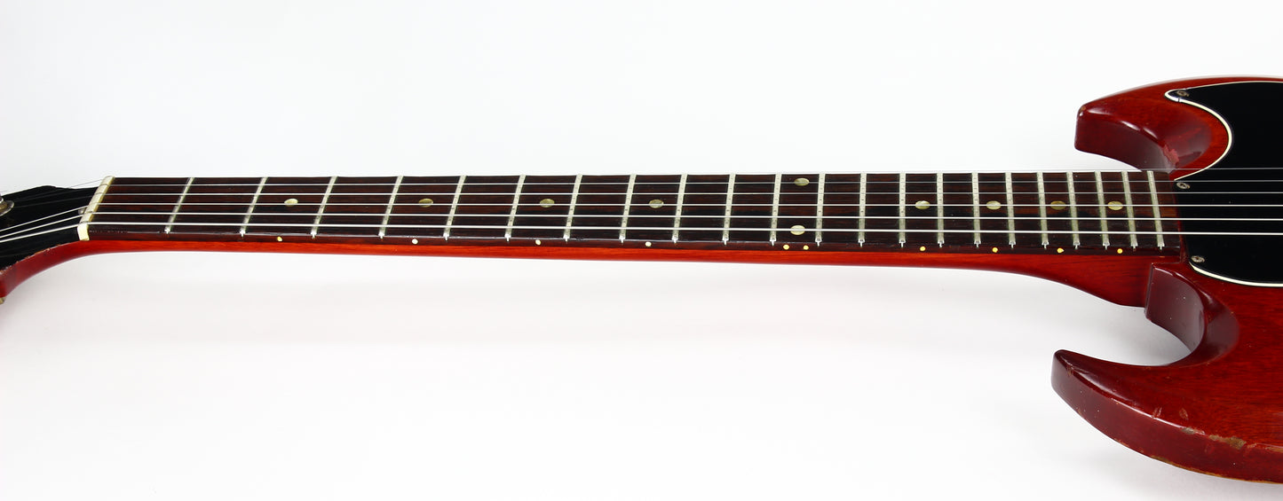 Early 1965 Gibson SG Jr. Junior WIDE NUT Cherry Red | No breaks, No refins Les Paul 1964 spec