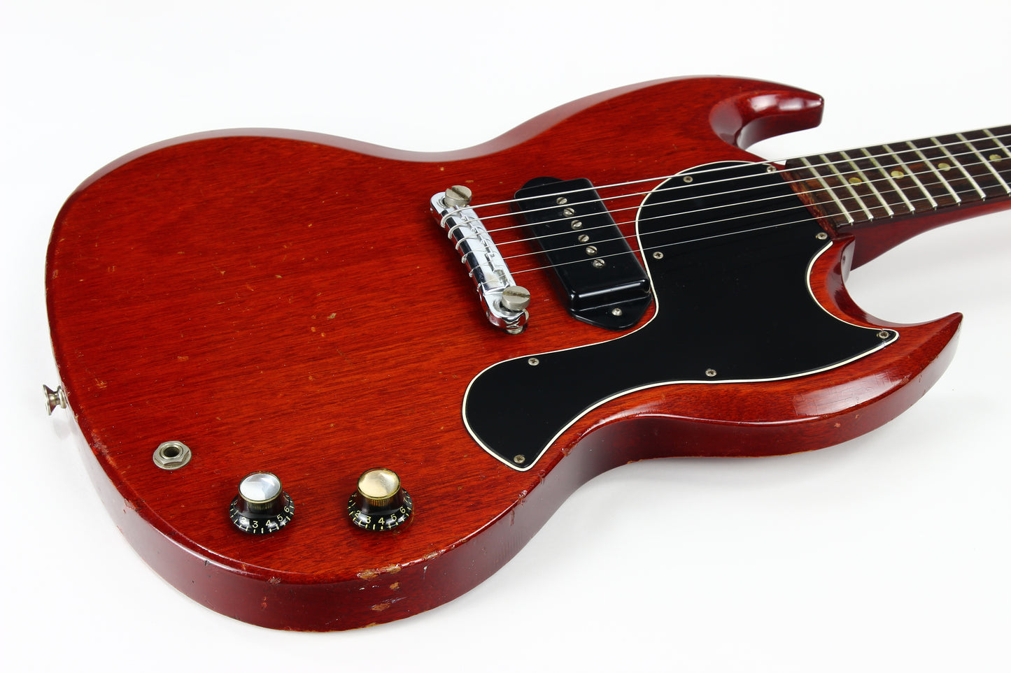 Early 1965 Gibson SG Jr. Junior WIDE NUT Cherry Red | No breaks, No refins Les Paul 1964 spec