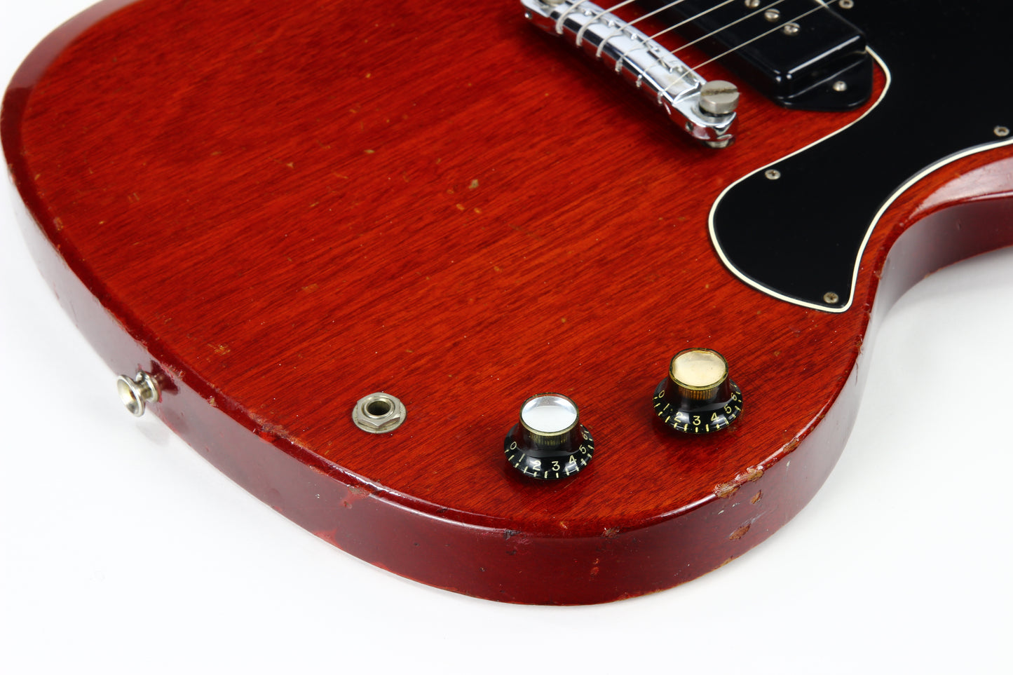 Early 1965 Gibson SG Jr. Junior WIDE NUT Cherry Red | No breaks, No refins Les Paul 1964 spec