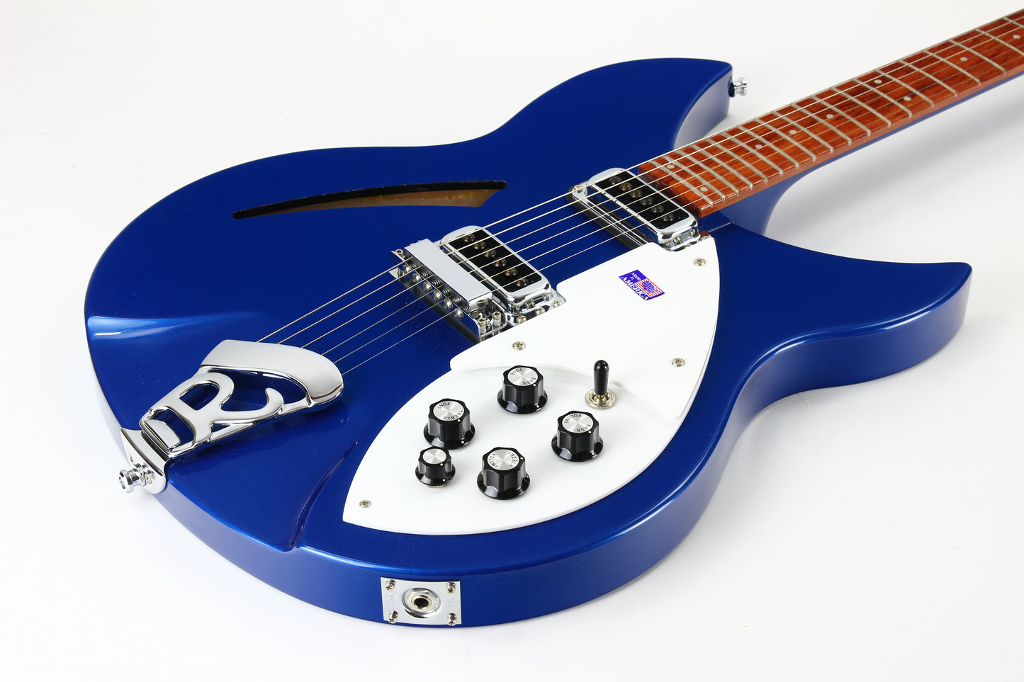 1998 Rickenbacker 330 Midnight Blue | Semi Hollow Electric Guitar, Earlier Lighter Mid Blue