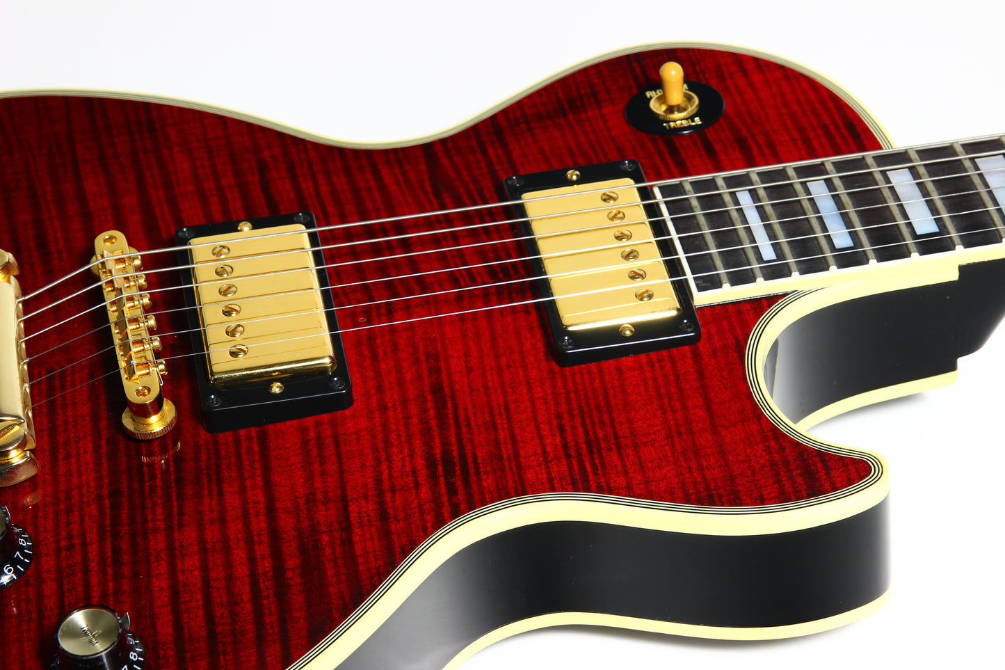 RED TIGER! Gibson Custom Shop 1968 Reissue Les Paul Custom - Figured, '68 Historic Flametop! Fire, Ebony Board!