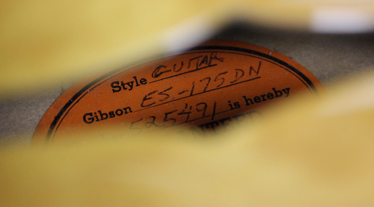1968 Gibson ES-175DN Factory Natural - 2 Pickup, Vintage Archtop Jazz Electric Guitar ES-175D 1957 - 1969
