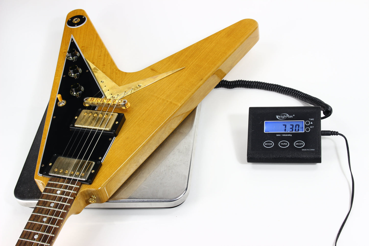 2022 Gibson Custom Shop Historic 1958 Korina '58 Flying V Reissue - Natural, Black Pickguard, SUPER LIGHT!