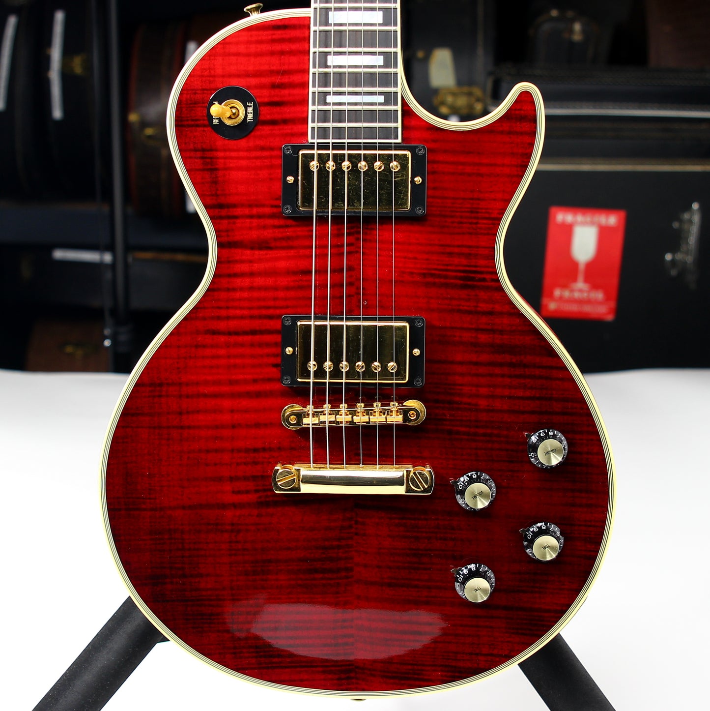 RED TIGER! Gibson Custom Shop 1968 Reissue Les Paul Custom - Figured, '68 Historic Flametop! Fire, Ebony Board!