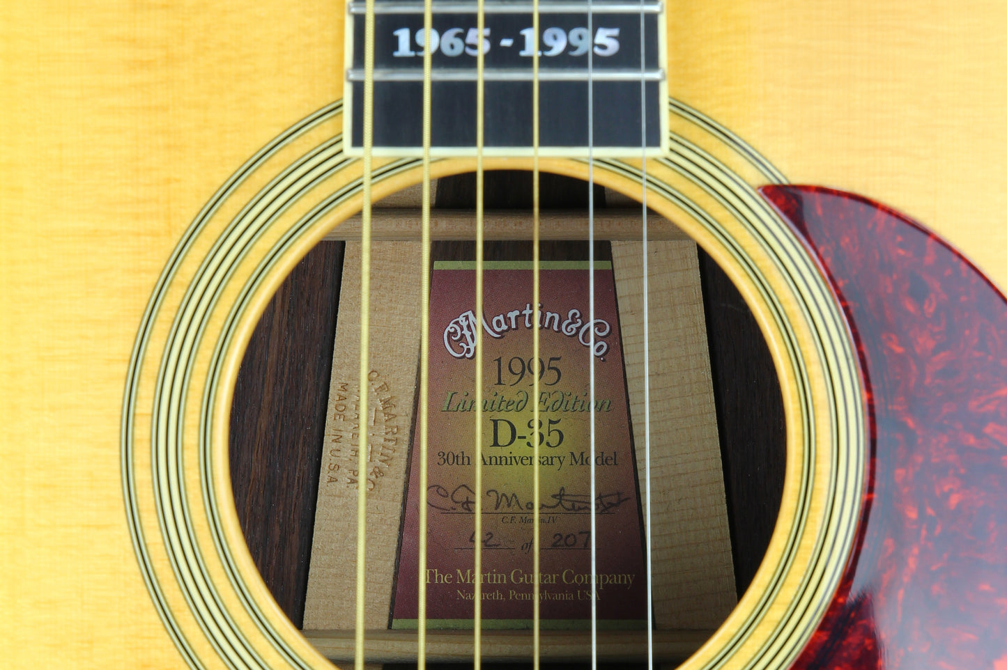 MINT! 1995 Martin D-35 30th Anniversary BRAZILIAN ROSEWOOD Limited Edition Acoustic Guitar 1965-1995
