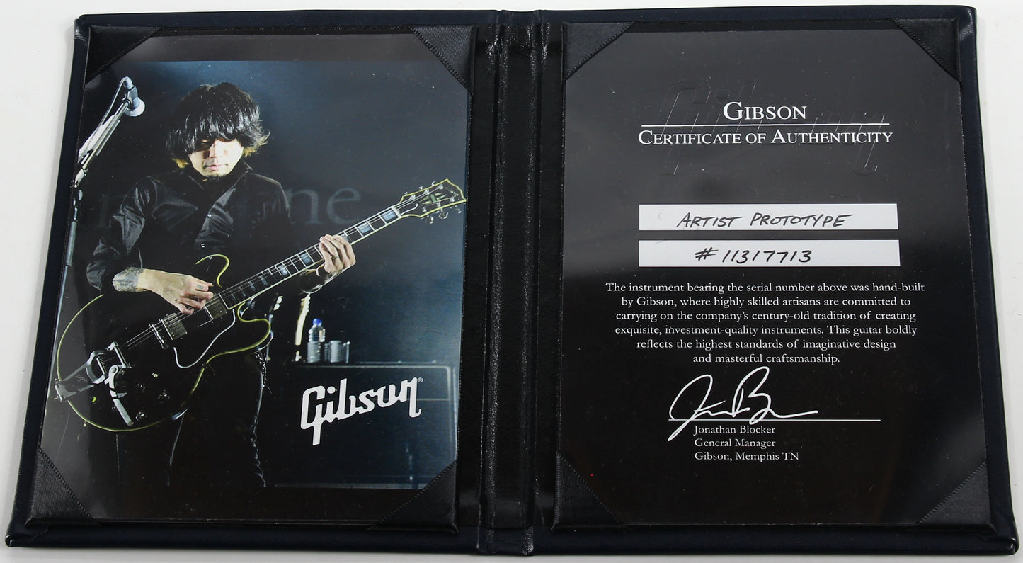 PROTOTYPE! 2017 Gibson Memphis Artist Proto Shinichi Ubukata Ebony Black ES-355 - Trini Lopez Diamond F-Holes DG-335, Bigsby