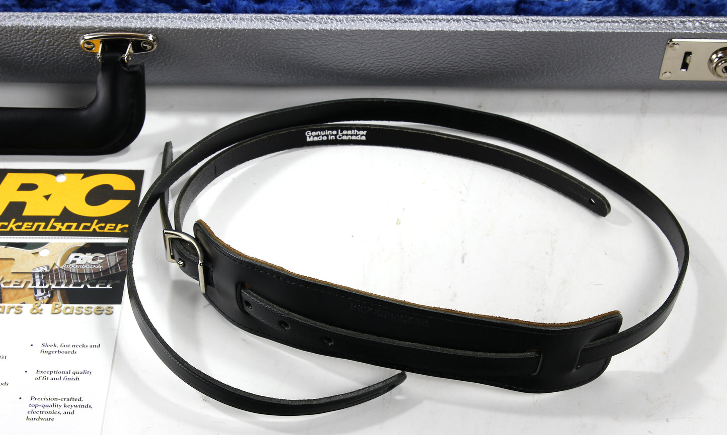 2020 Rickenbacker 4003 Left-Handed Jetglo Black Electric Bass - MINTY, Silver Case, 4000 Series 4001