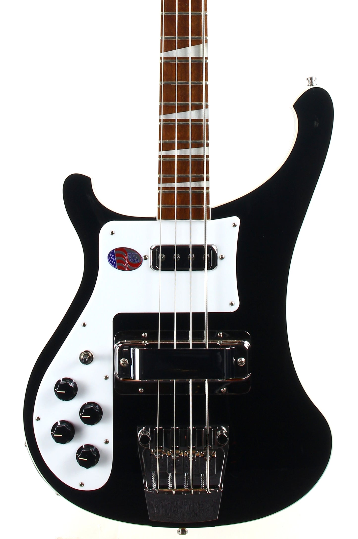 2020 Rickenbacker 4003 Left-Handed Jetglo Black Electric Bass - MINTY, Silver Case, 4000 Series 4001