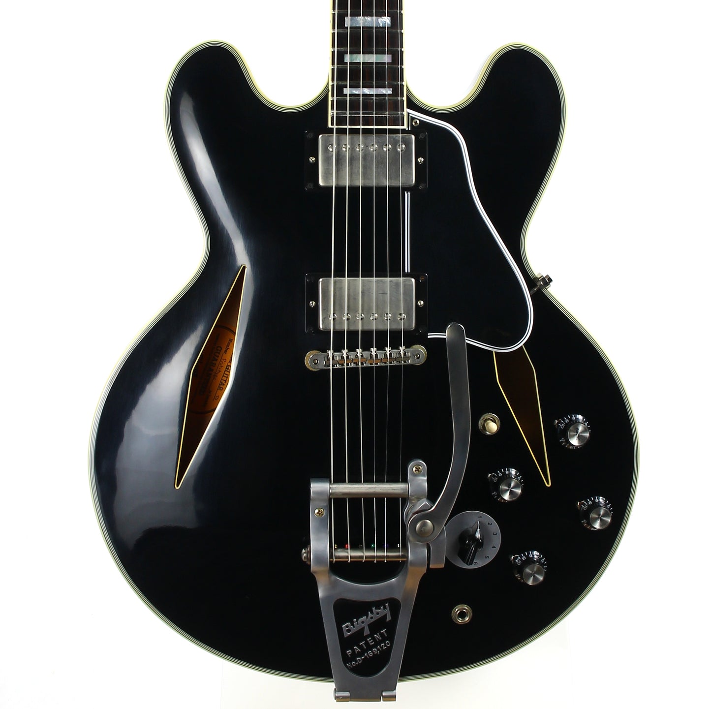 PROTOTYPE! 2017 Gibson Memphis Artist Proto Shinichi Ubukata Ebony Black ES-355 - Trini Lopez Diamond F-Holes DG-335, Bigsby