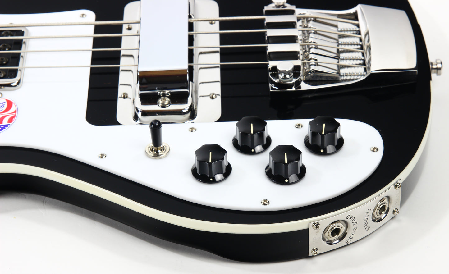 2020 Rickenbacker 4003 Left-Handed Jetglo Black Electric Bass - MINTY, Silver Case, 4000 Series 4001