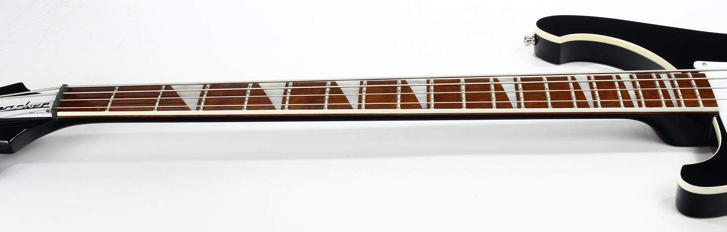 2020 Rickenbacker 4003 Left-Handed Jetglo Black Electric Bass - MINTY, Silver Case, 4000 Series 4001