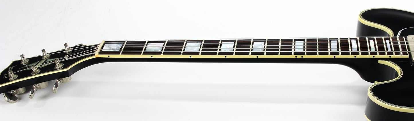 PROTOTYPE! 2017 Gibson Memphis Artist Proto Shinichi Ubukata Ebony Black ES-355 - Trini Lopez Diamond F-Holes DG-335, Bigsby