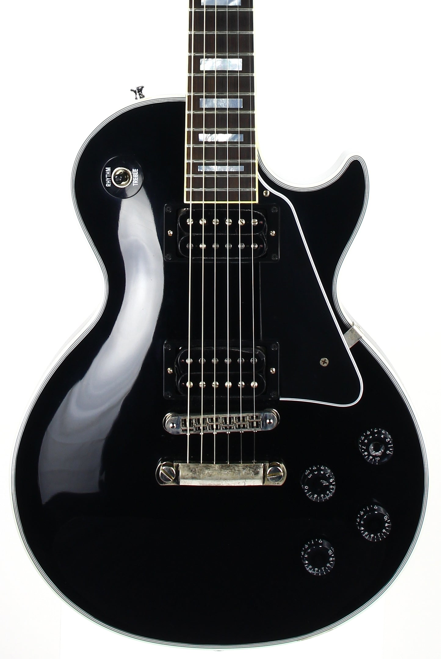 MINTY 2022 Gibson Custom Shop 70th Anniversary Les Paul Custom - VOS Ebony Black Beauty, Exposed Coils, Nickel Hardware