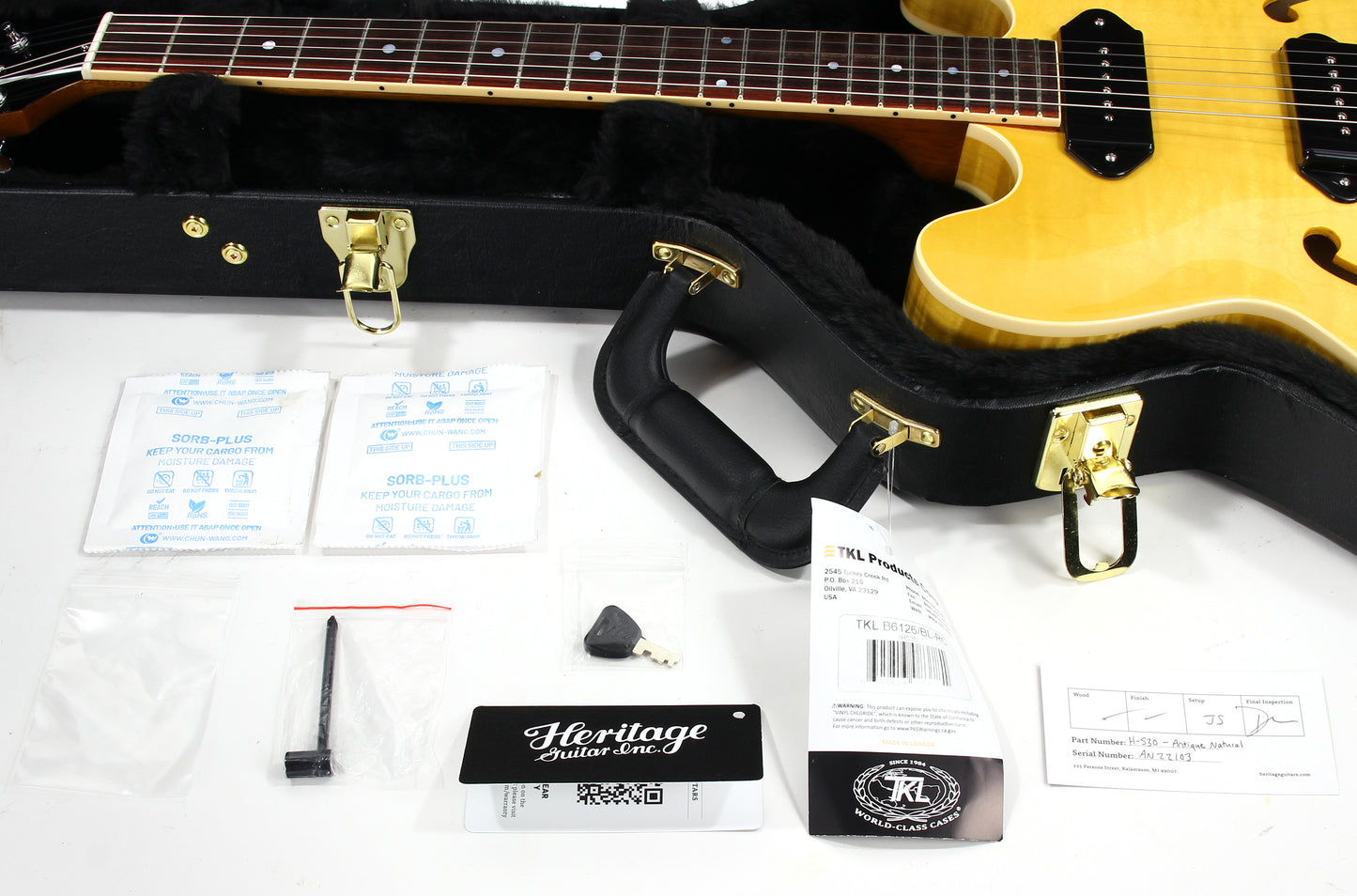 AMAZING! Heritage H-530 Standard Antique Natural Hollowbody Guitar - LOLLAR P90's, Thinline ES-330