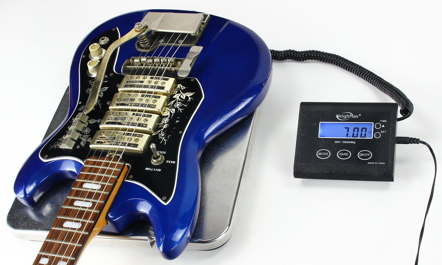 1960's Teisco Spectrum 4 Blue w Gold hdw