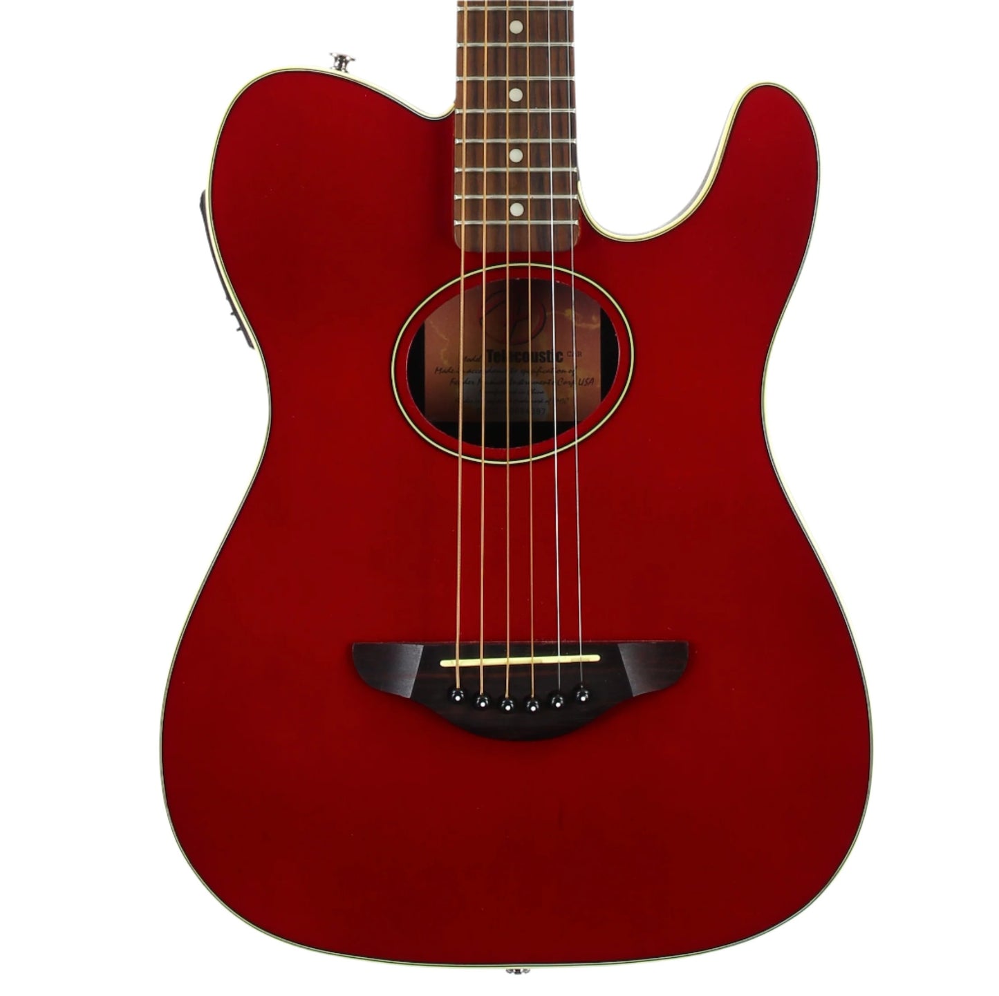 Fender Telecoustic CAR Candy Apple Red Acoustic Electric Guitar