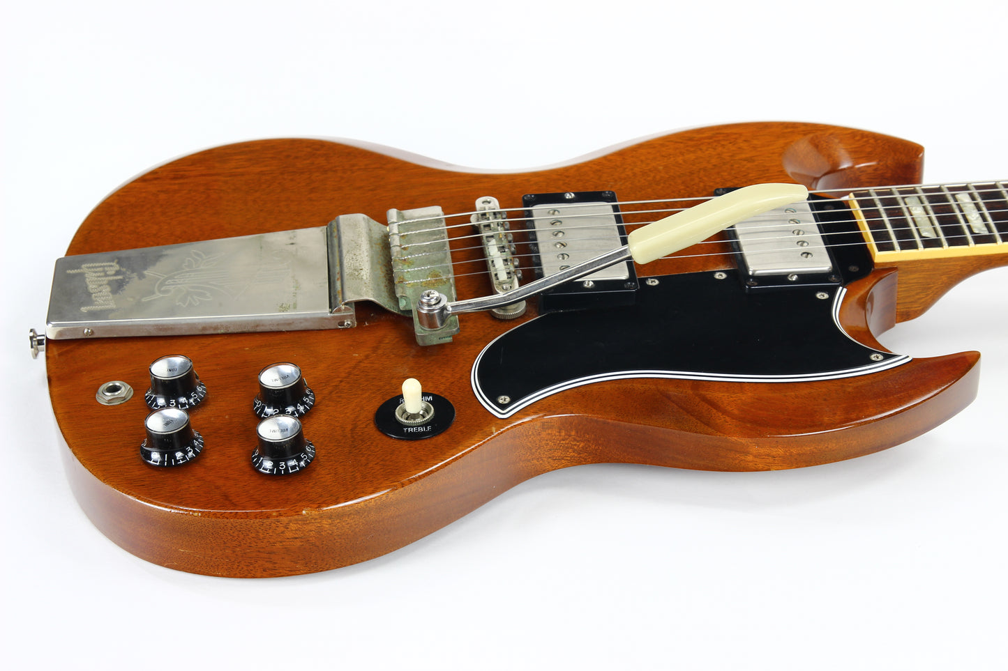 2000 Gibson Custom Shop Historic '61 Les Paul Murphy Aged - Faded Heritage Cherry, Maestro Lyre Vibrola!