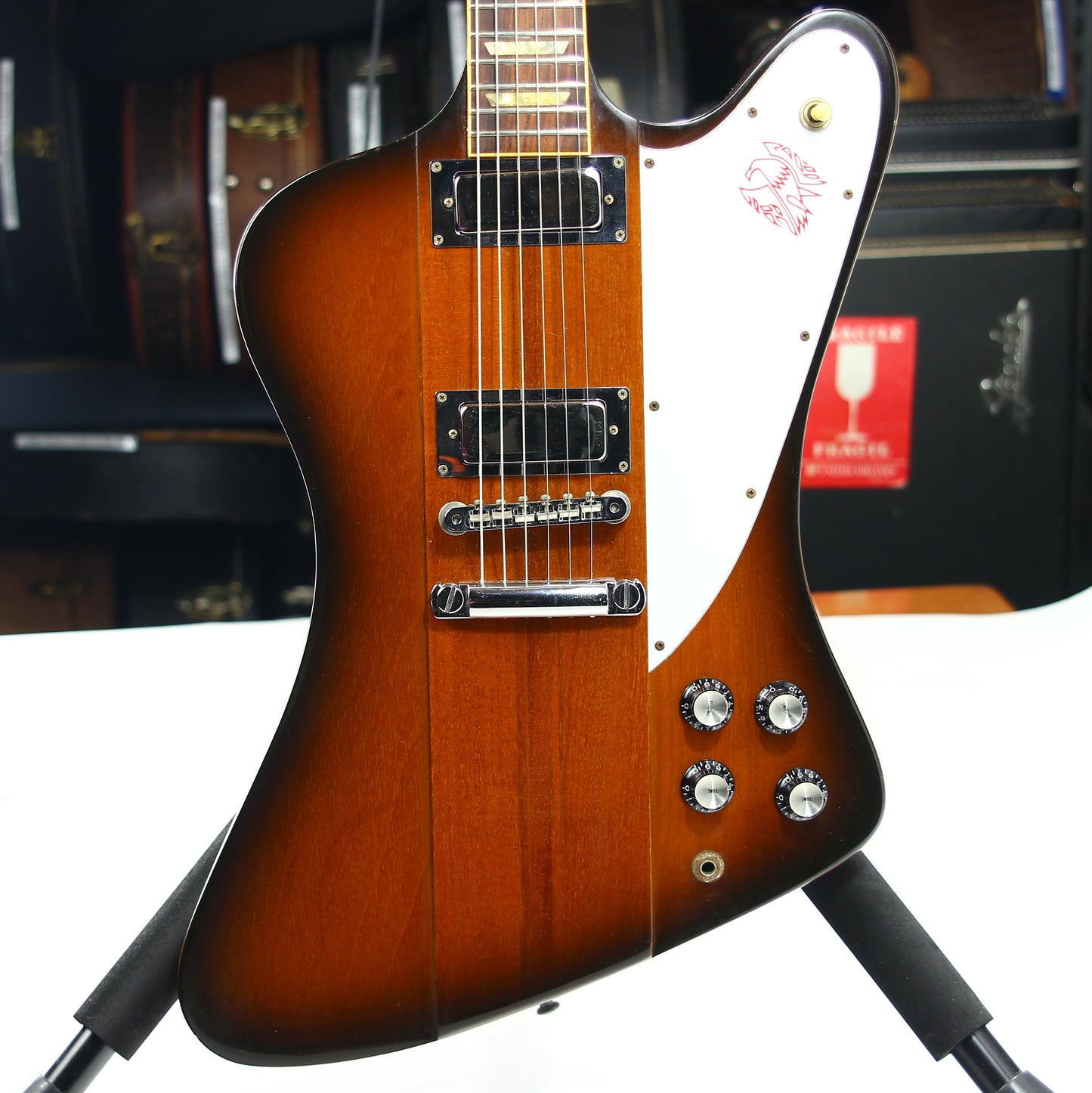 1992 Gibson Firebird V Reverse Reissue Vintage Sunburst - w/ Original Hard Case, Banjo Tuners, Neck Through