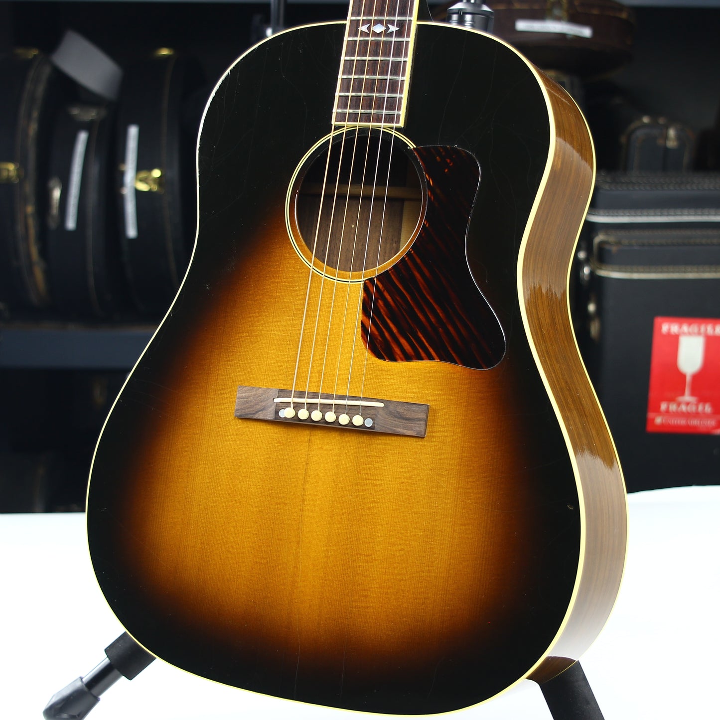 PROTOTYPE BY REN FERGUSON! 1990 Gibson Advanced Jumbo AJ Acoustic Dreadnought Guitar, Master Built - Sunburst, Rosewood