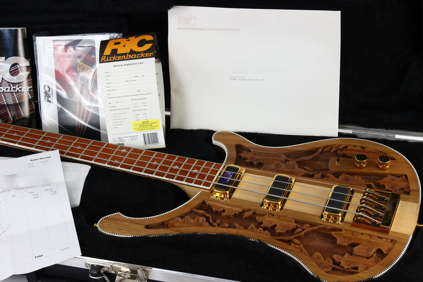 2006 Rickenbacker Lemmy Kilmister 4004LK Rickenbastard | One Owner, COA, Tags, Receipt! Only 60 Made!