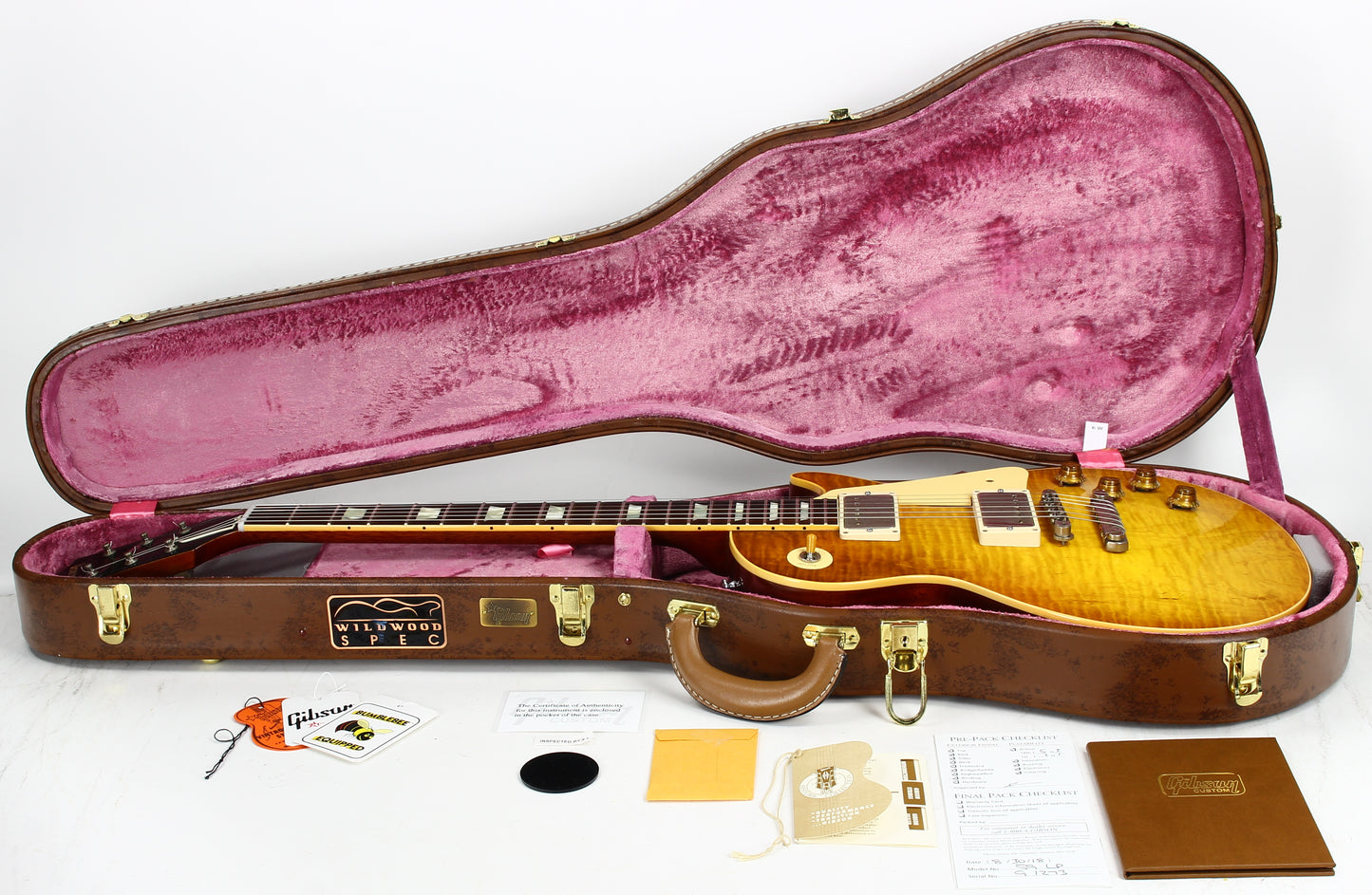 2018 Gibson 1959 TOM MURPHY Painted 59 Les Paul Historic Reissue! R9 Custom Shop Burst Wildwood Spec!