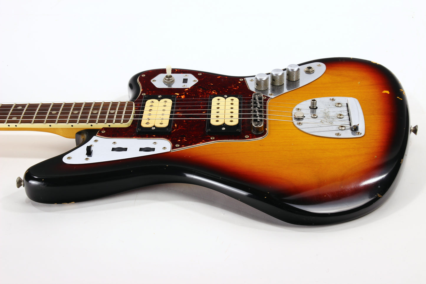 2012 Fender Road Worn Kurt Cobain '65 Jaguar - Original Case and Book, 3-Color Sunburst, Relic, Nirvana!