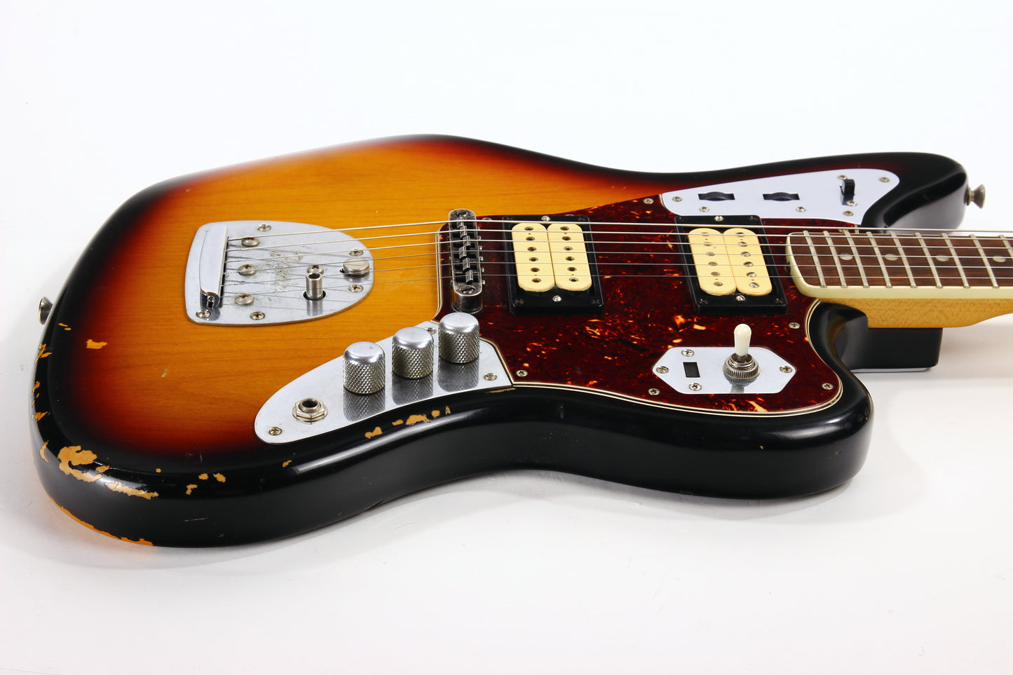 2012 Fender Road Worn Kurt Cobain '65 Jaguar - Original Case and Book, 3-Color Sunburst, Relic, Nirvana!