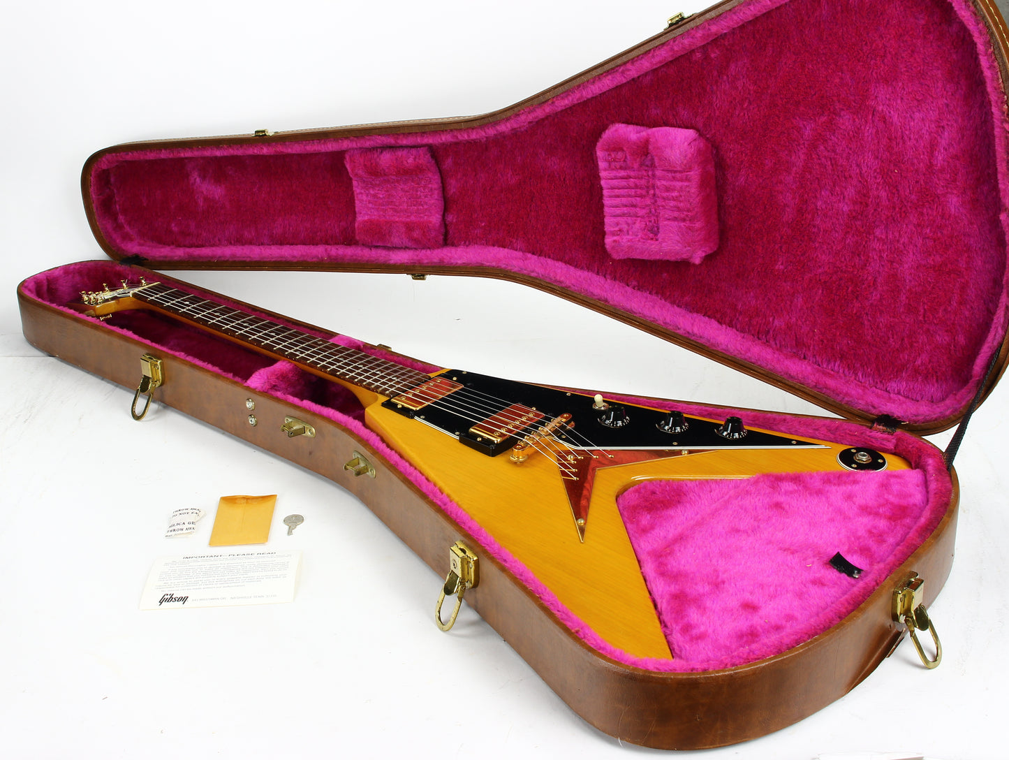MINTY! 1983 Gibson Flying V Natural KORINA Heritage Series 1958 Reissue w/ OHSC! explorer 58 vee custom shop
