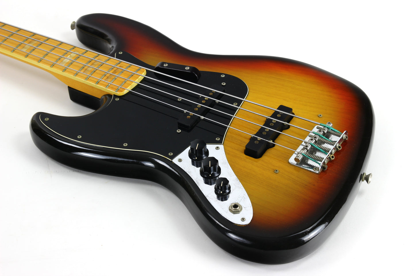 1975 Fender Jazz Bass LEFTY Left-Handed Sunburst | 100% Original Vintage!