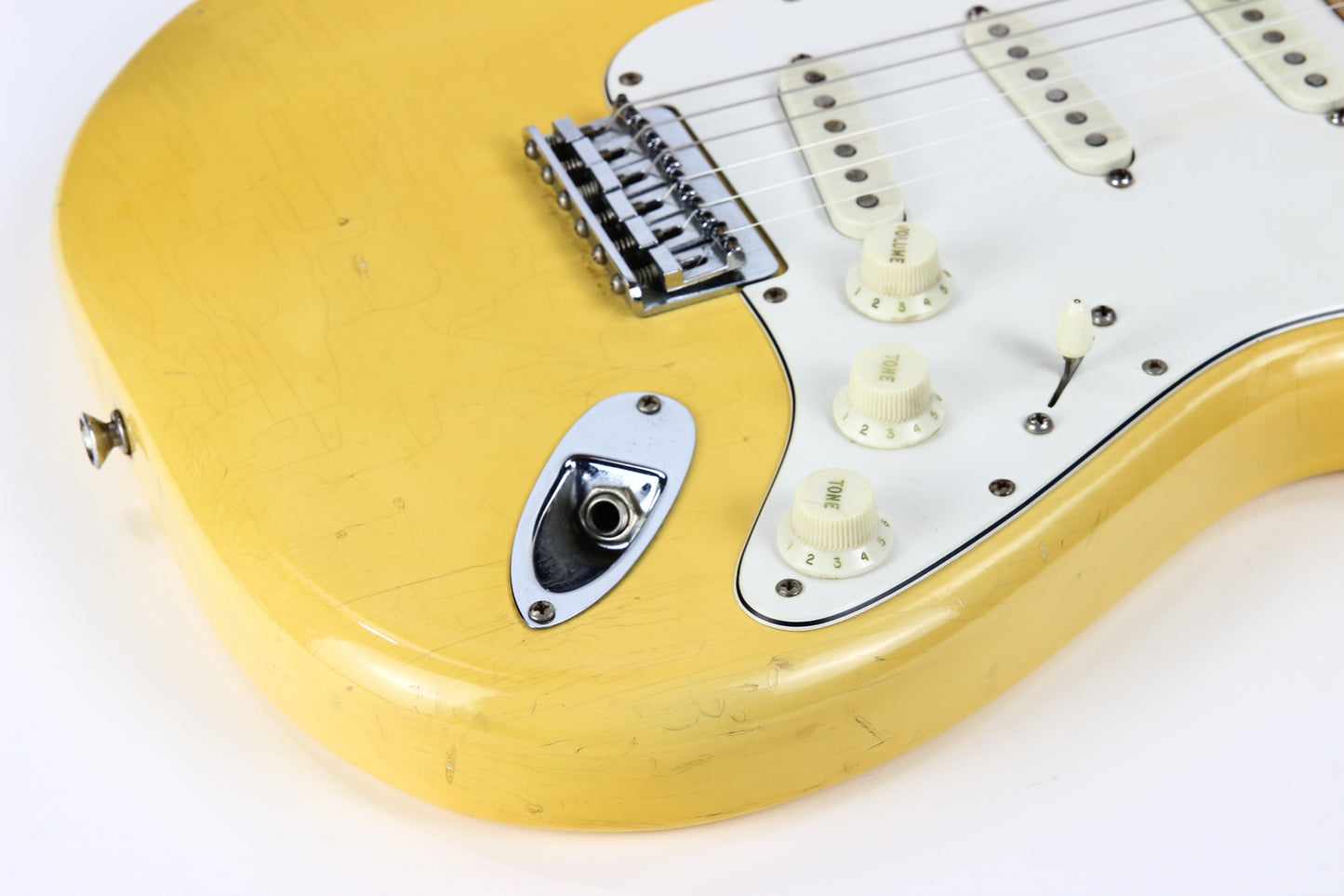 1974 Fender Stratocaster Olympic White Electric Guitar - Hardtail, Custom Color, 100% Original Vintage Strat!