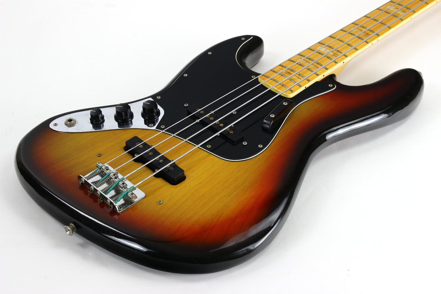 1975 Fender Jazz Bass LEFTY Left-Handed Sunburst | 100% Original Vintage!