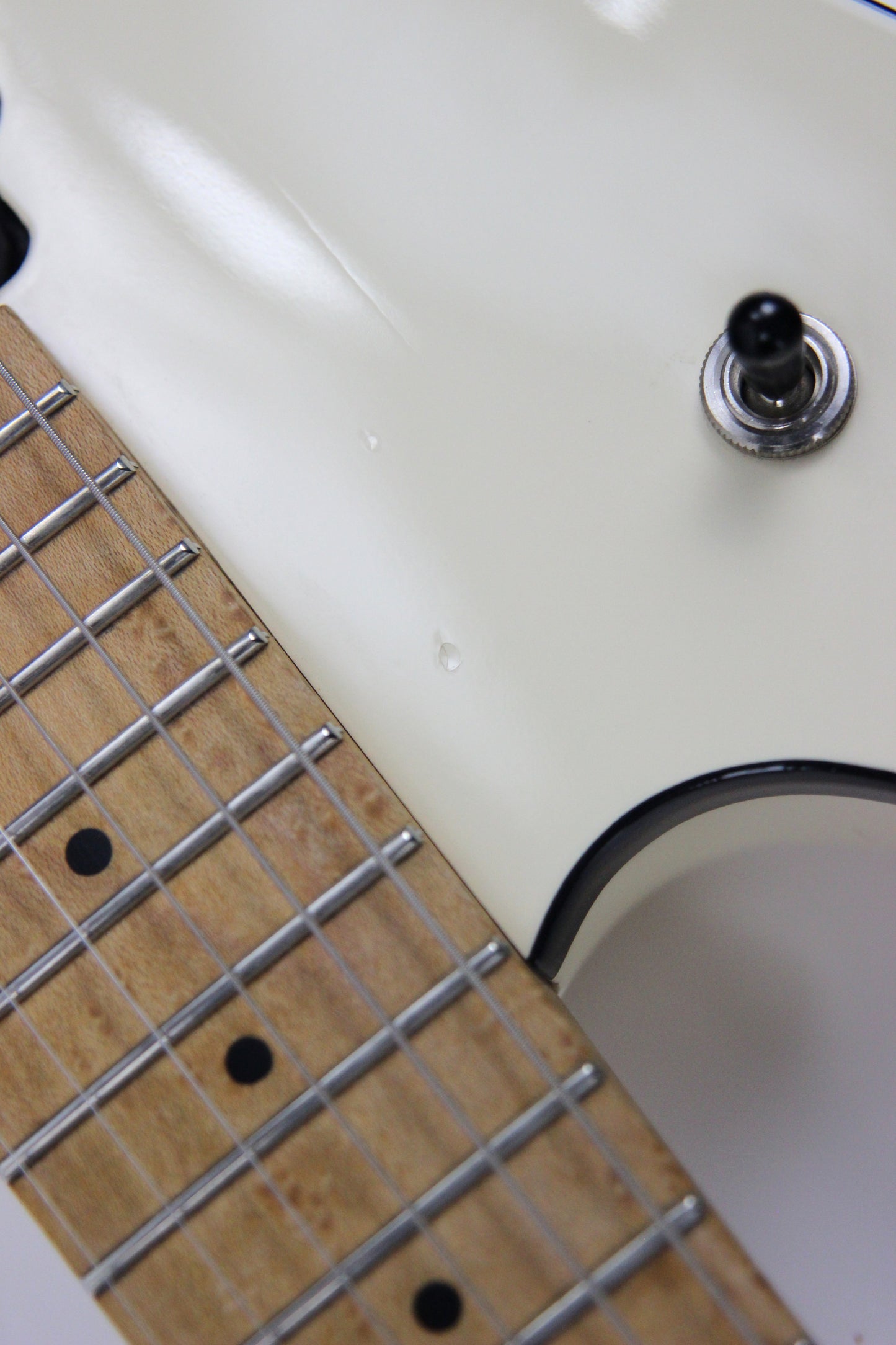 EARLY! 1996 Peavey EVH Wolfgang Standard PATENT PENDING Archtop -- VERY Early Model, Deluxe, White w Black Binding!