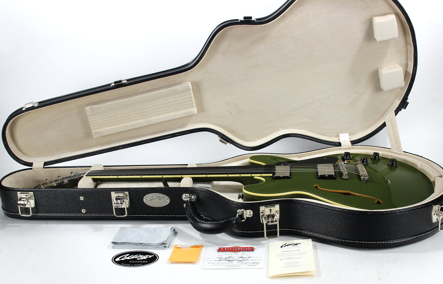 2021 Colling I-35 LC AGED Olive Drab Green - Custom Inlays, ThroBak SLE101 Plus MXV Humbuckers