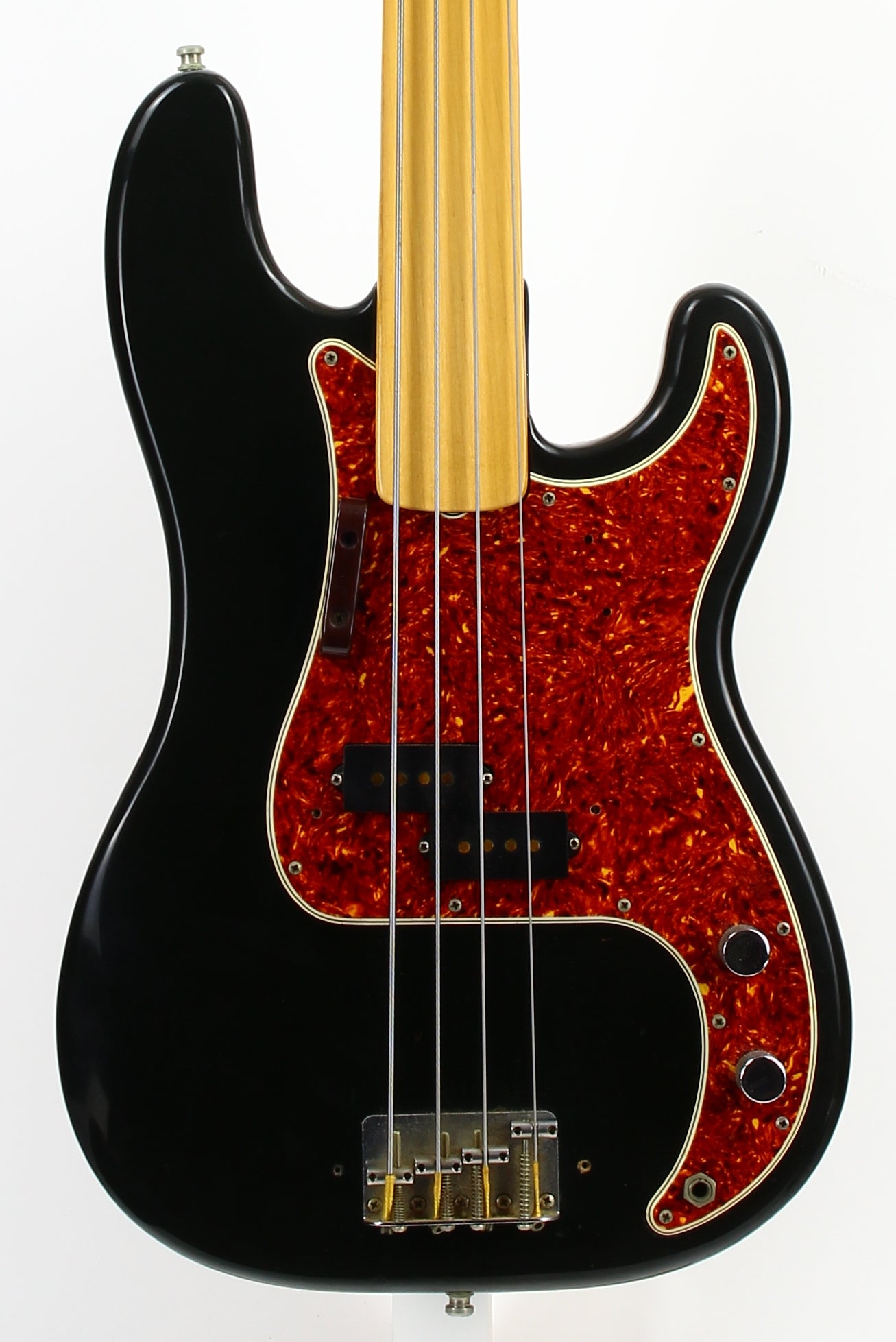1976 Fender Precision Bass Fretless Maple Neck | Black Finish, Original Case