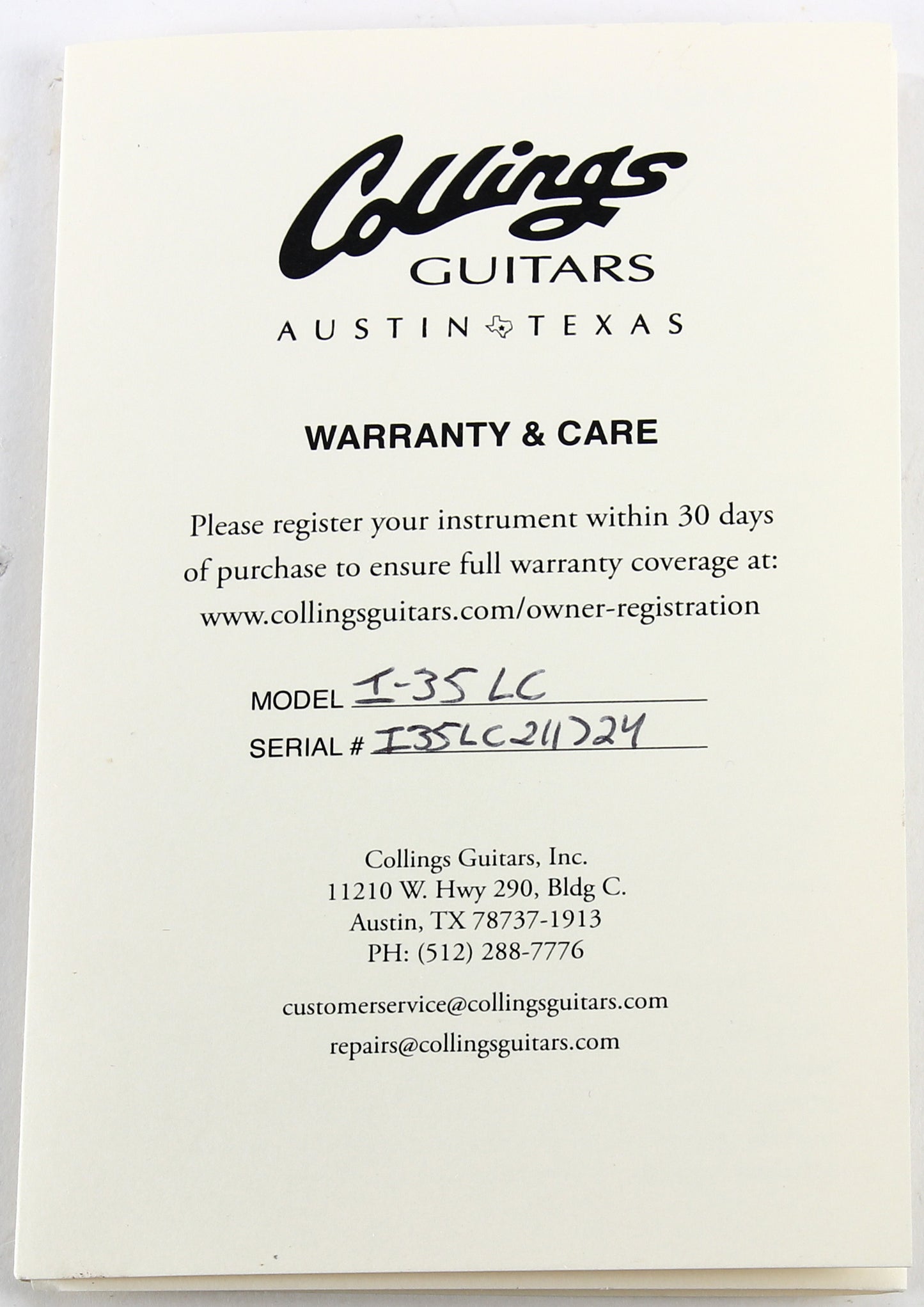 2021 Colling I-35 LC AGED Olive Drab Green - Custom Inlays, ThroBak SLE101 Plus MXV Humbuckers