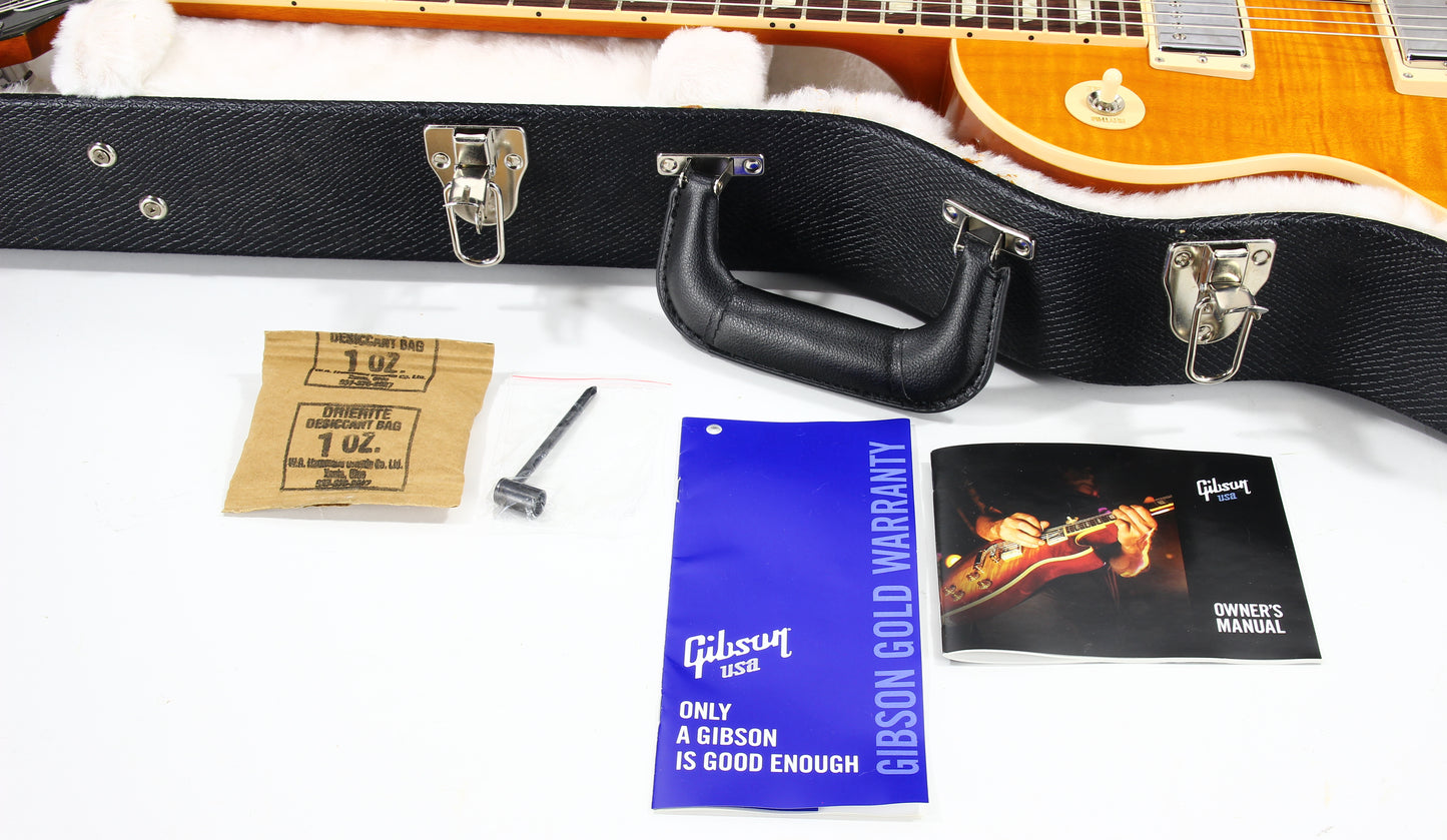 2013 Gibson Les Paul Standard Plus FLAMETOP Translucent AMBER - Near Mint w/ Original Case!