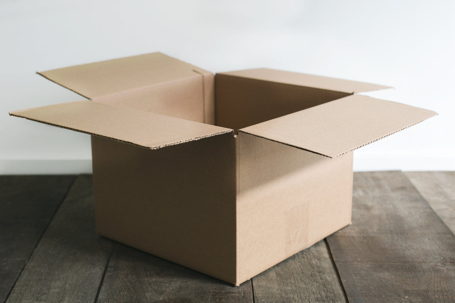Open shipping box