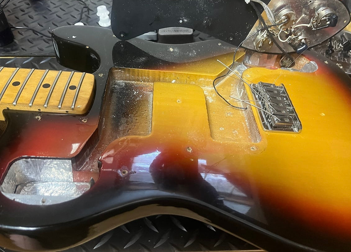 1975 Fender Telecaster Deluxe Sunburst Vintage Guitar Wide Range Humbuckers! NOT REISSUE!