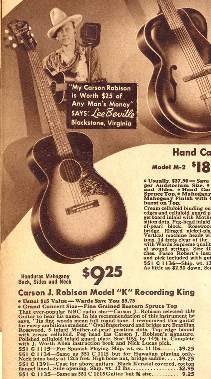 1939 Gibson Recording King Hawaiian Guitar Carson J Robison Model K - Kalamazoo KHG HG-00 12-Fret
