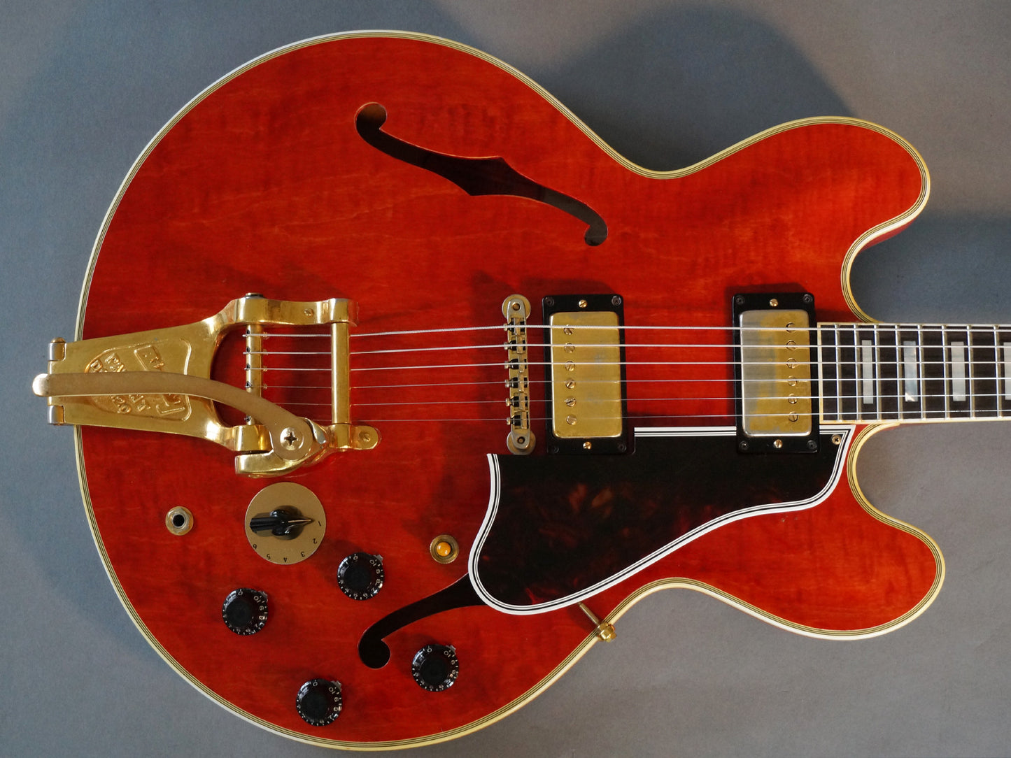 1960 Gibson ES-355 TDSV! CLEAN, PAF's, Watermelon Cherry w/ FLAME! Bigsby