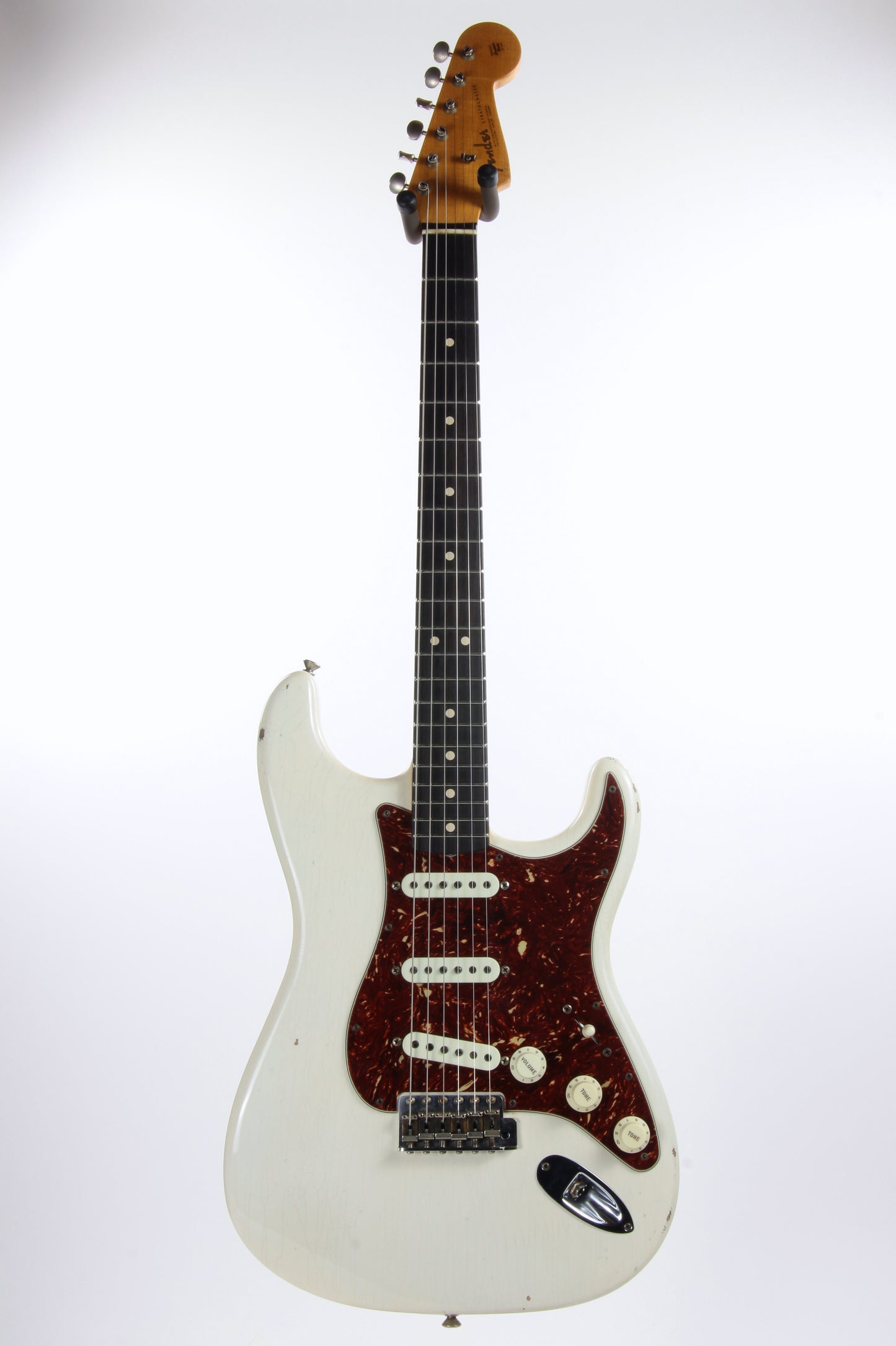 '63 Fender Custom Shop Masterbuilt Builder Select 1963 Stratocaster Relic - Yuriy Shishkov White Strat, Tortoise Guard