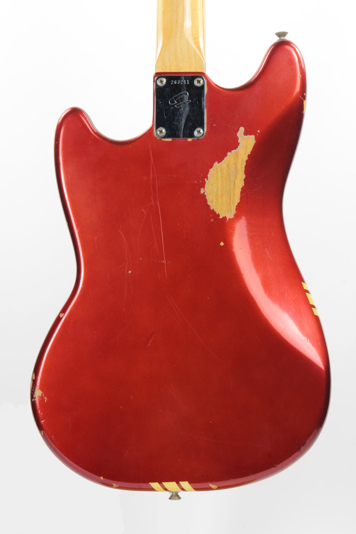 1969 Fender Mustang Competition Red w/ OHSC - Matching Headstock 1960's Offset Kurt Cobain Style!