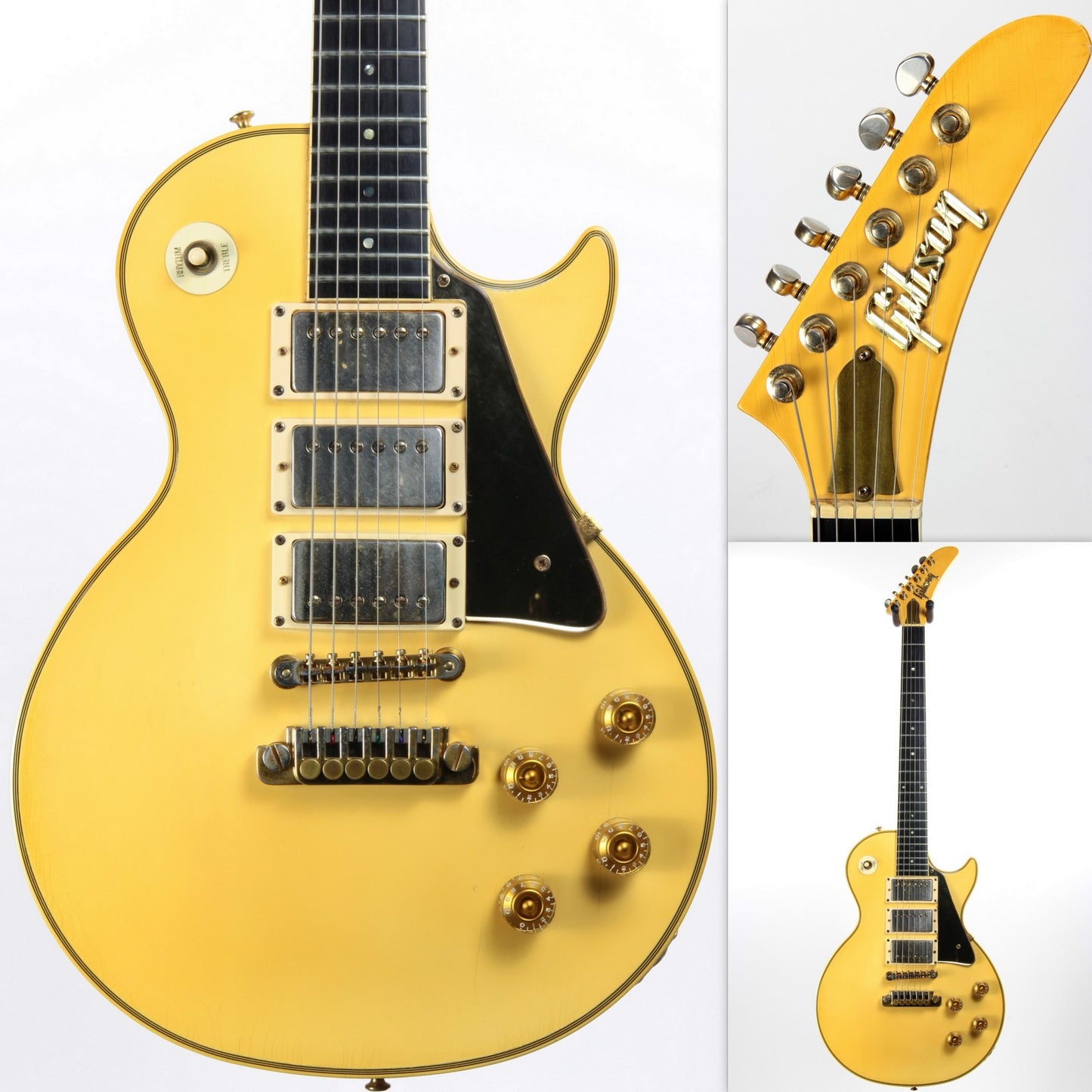 1986 Gibson Les Paul Custom Studio XPL White w/ Explorer Headstock - Extremely Rare Model