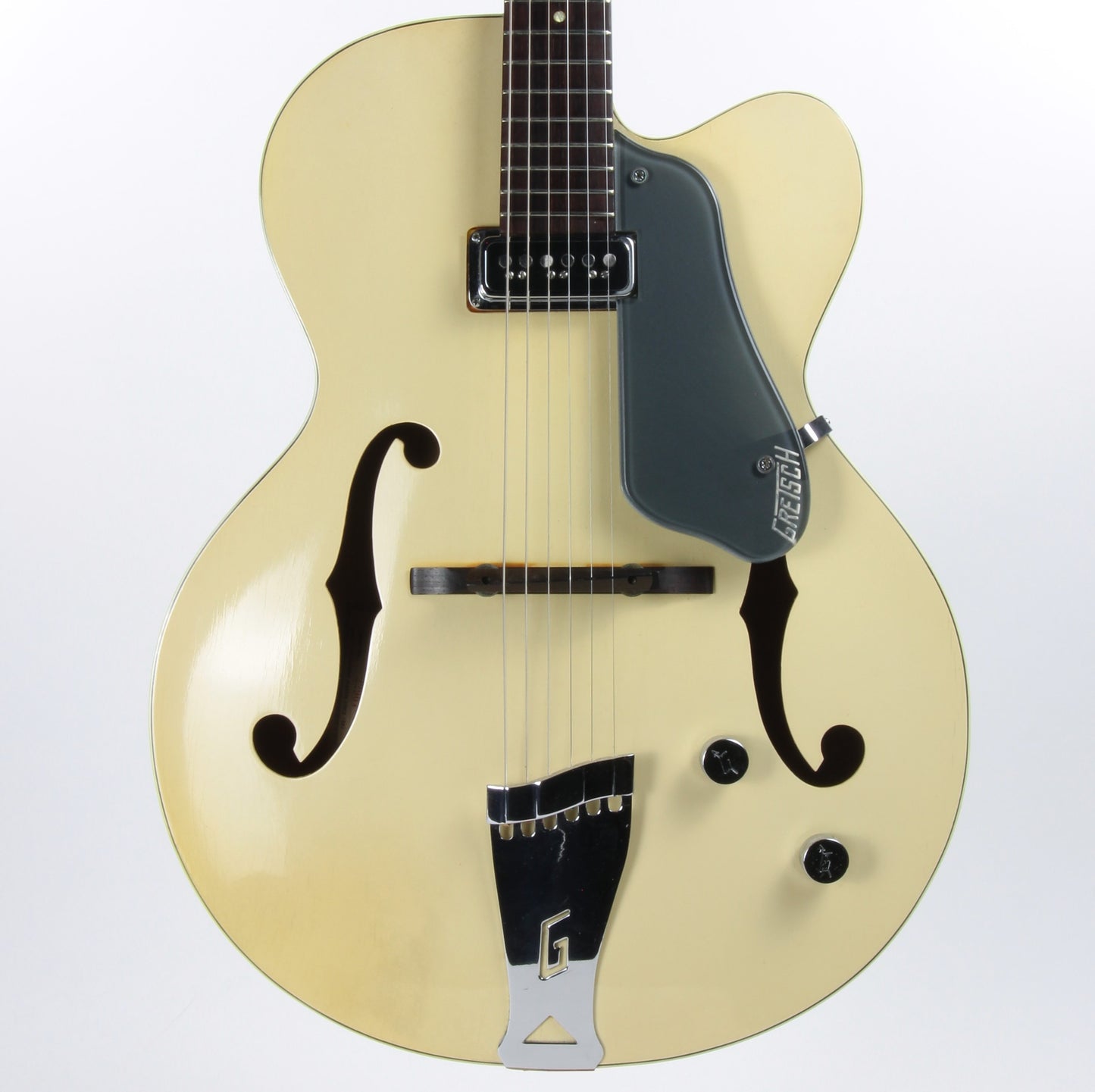 1957 Gretsch 6187 Corvette Rare Cutaway - Streamliner Lotus Ivory Gray Metallic, Dearmond, 1950's Clipper