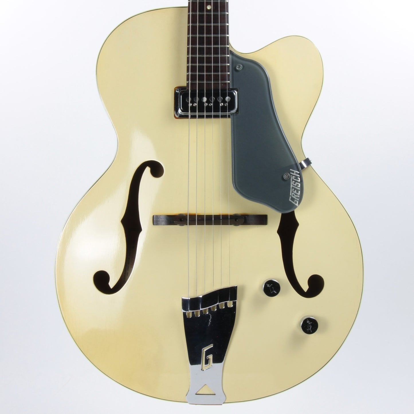 1957 Gretsch 6187 Corvette Rare Cutaway - Streamliner Lotus Ivory Gray Metallic, Dearmond, 1950's Clipper