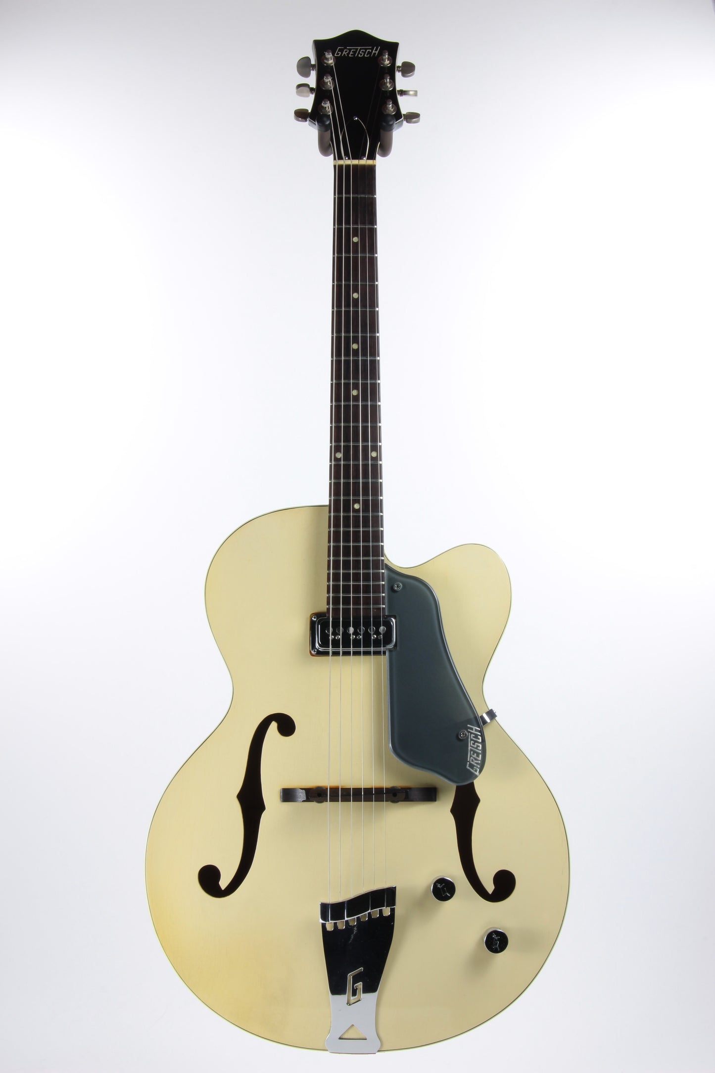 1957 Gretsch 6187 Corvette Rare Cutaway - Streamliner Lotus Ivory Gray Metallic, Dearmond, 1950's Clipper