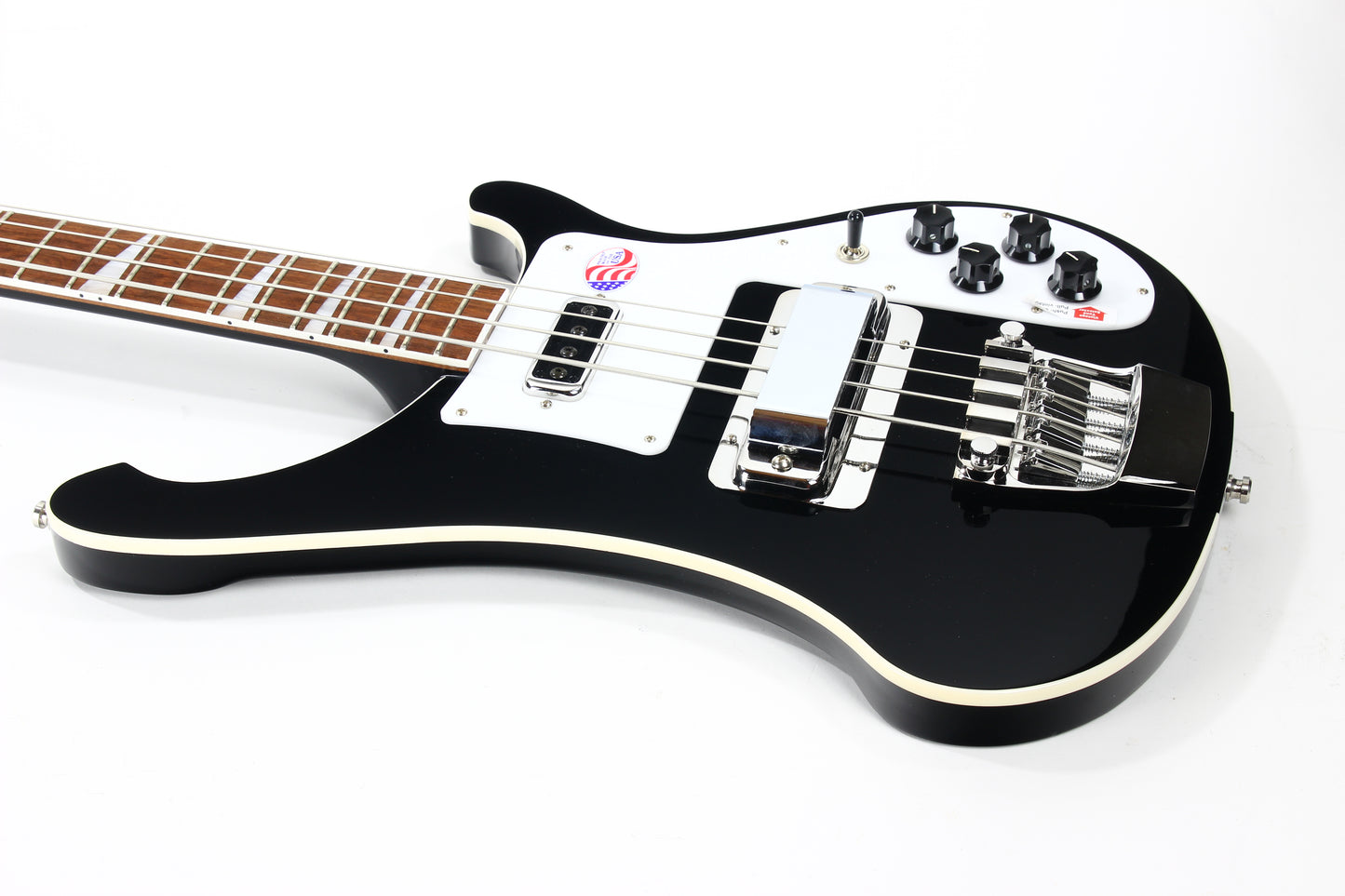 MINT 2022 Rickenbacker 4003 Electric Bass JG Jetglo Black - Triangle Inlays, Original Case