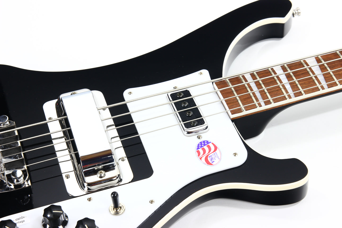MINT 2022 Rickenbacker 4003 Electric Bass JG Jetglo Black - Triangle Inlays, Original Case