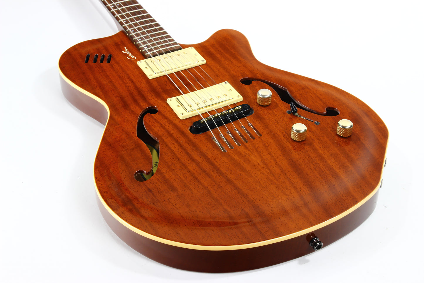 2004 Godin Montreal Two 2 Voice Acoustic Electric Semi-Hollow Guitar -- Solid Mahogany, Hybrid