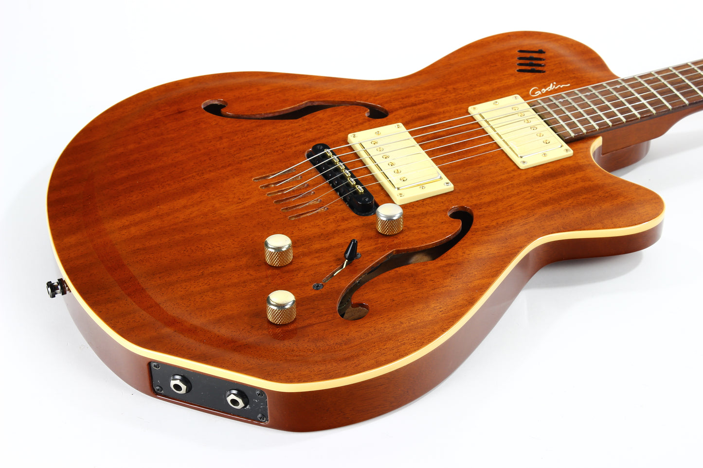 2004 Godin Montreal Two 2 Voice Acoustic Electric Semi-Hollow Guitar -- Solid Mahogany, Hybrid